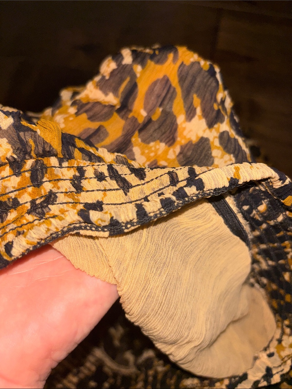 Free People Roma Leopard Animal Print Ruffle Blouse - Picture 13 of 15
